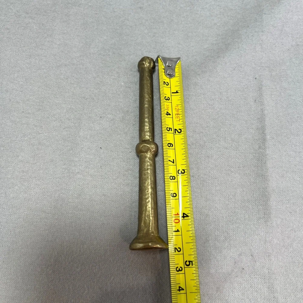 Vintage Brass Mortar and Pestle Gold Brass Vintage Apothecary Kitchen Decor